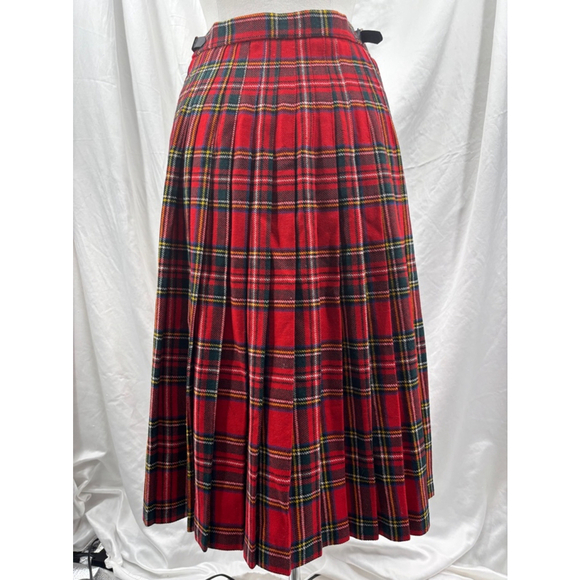 Women's vintage Pitlochry Knitwear Skirt Red Plaid - Picture 6 of 12